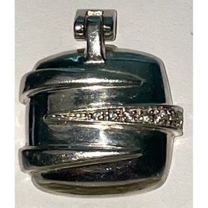 Stunning .825 Silver Pendant with Prong Set Stones 8.8 Grams